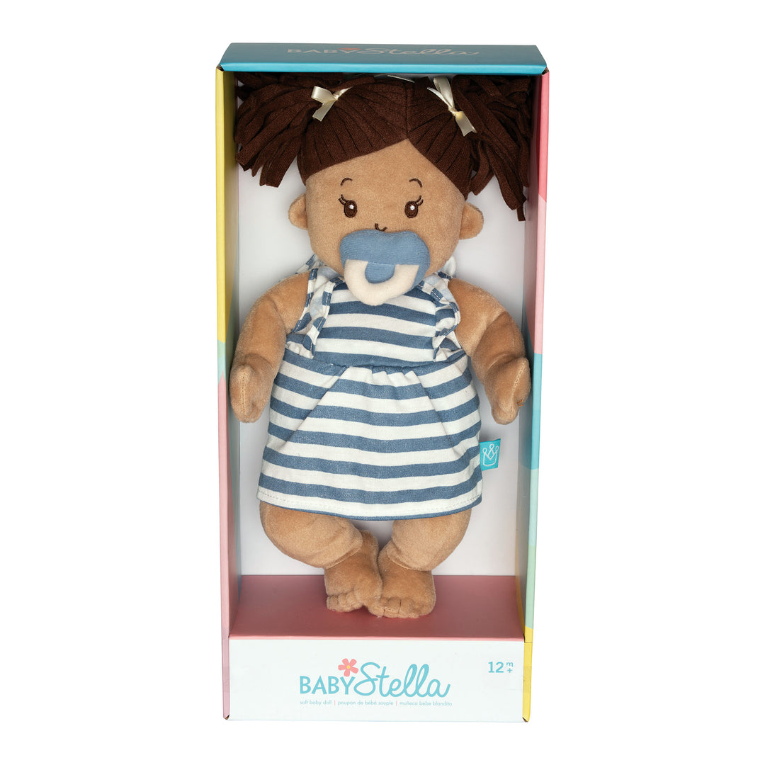 Baby Stella Beige Doll with Brown Pigtails - Boxed and Perfect For Gifting