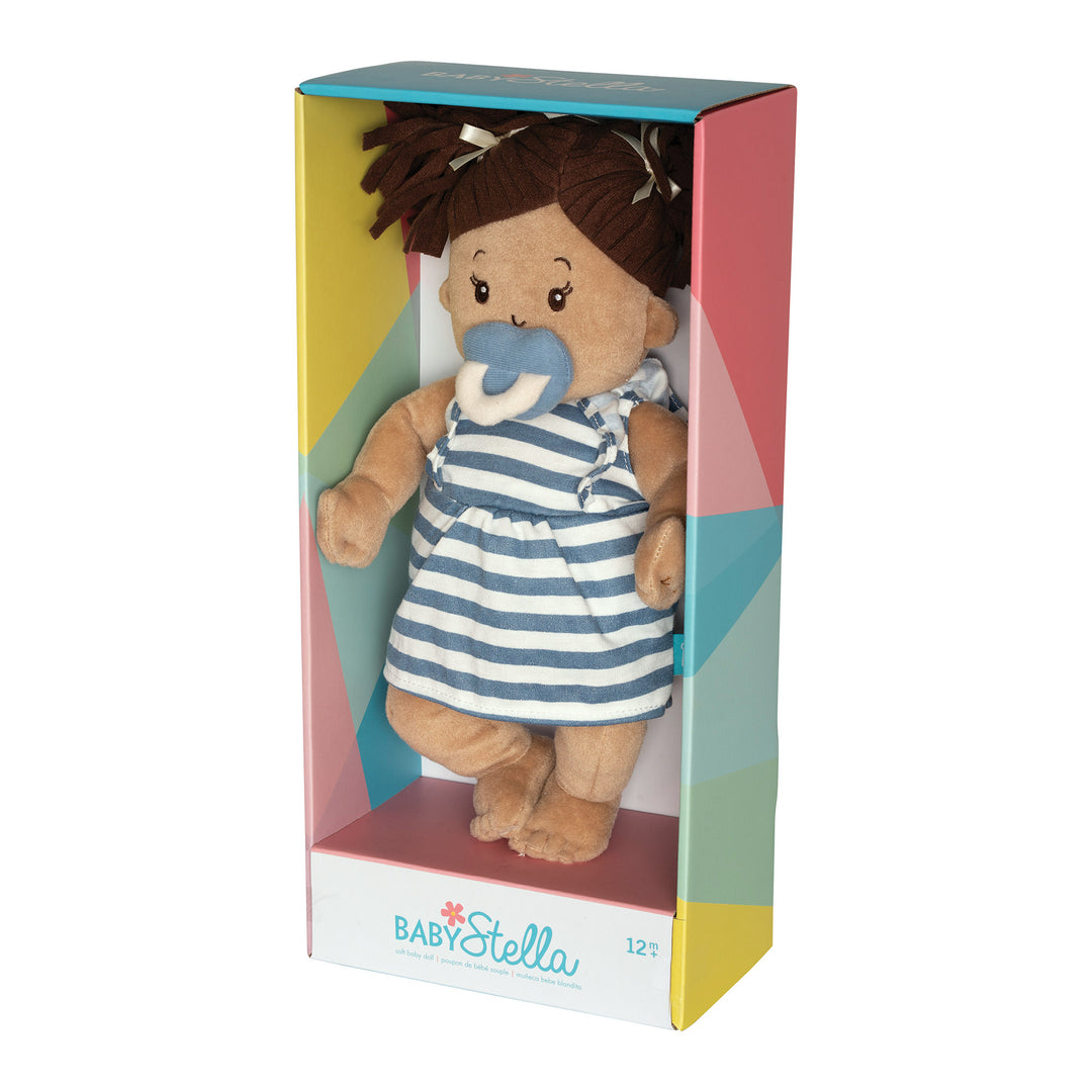 Baby Stella Beige Doll with Brown Pigtails - Boxed and Perfect For Gifting