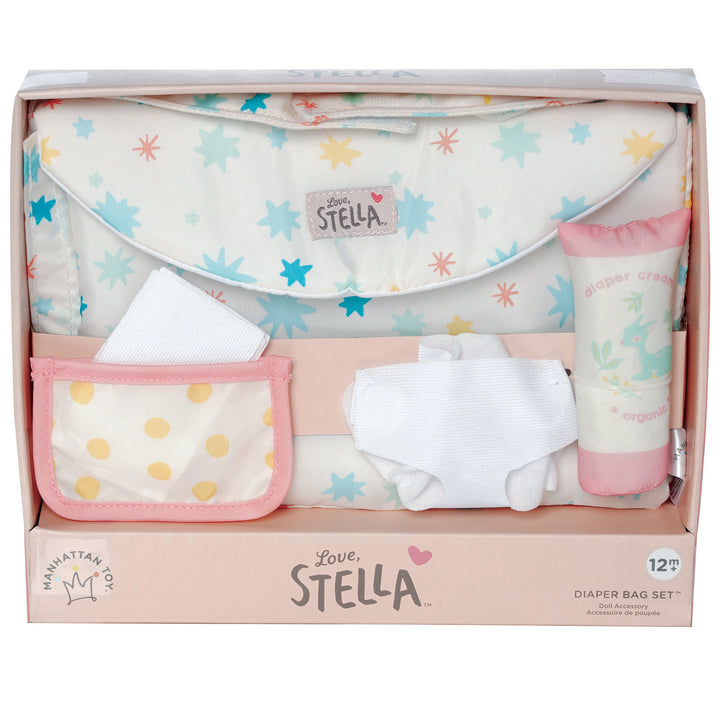 Diaper changing pad for doll in open front box package