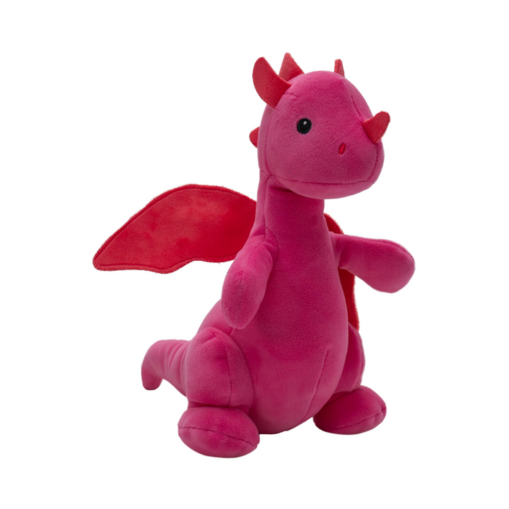 Pink plush dragon