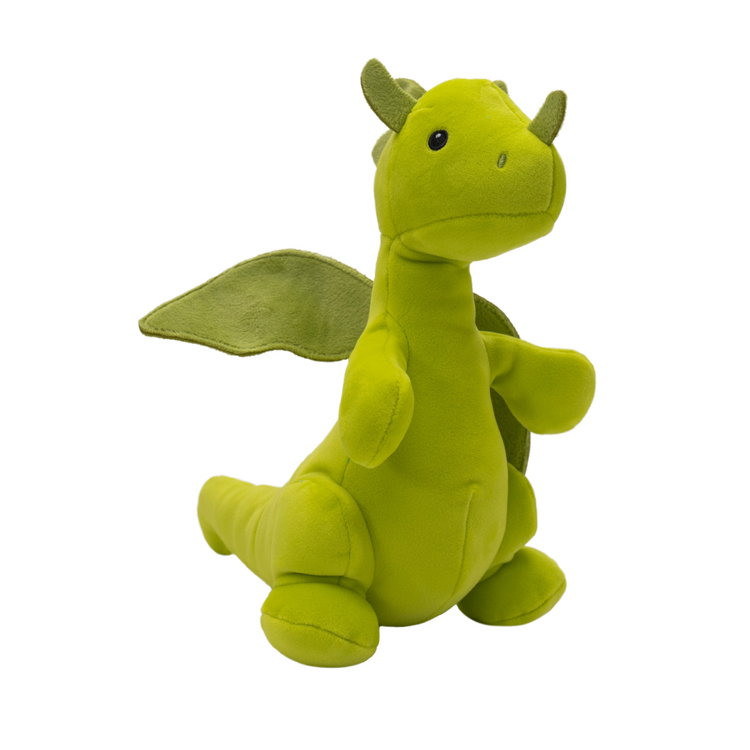 Lime green plush dragon