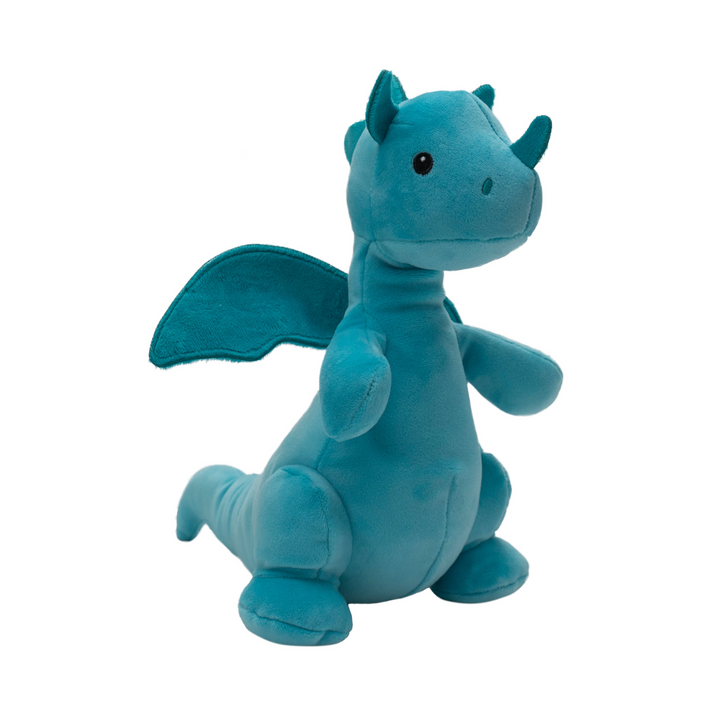 Turquoise plush dragon