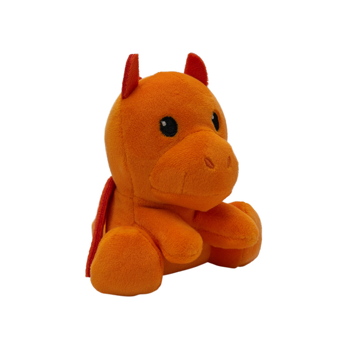 Orange plush baby dragon