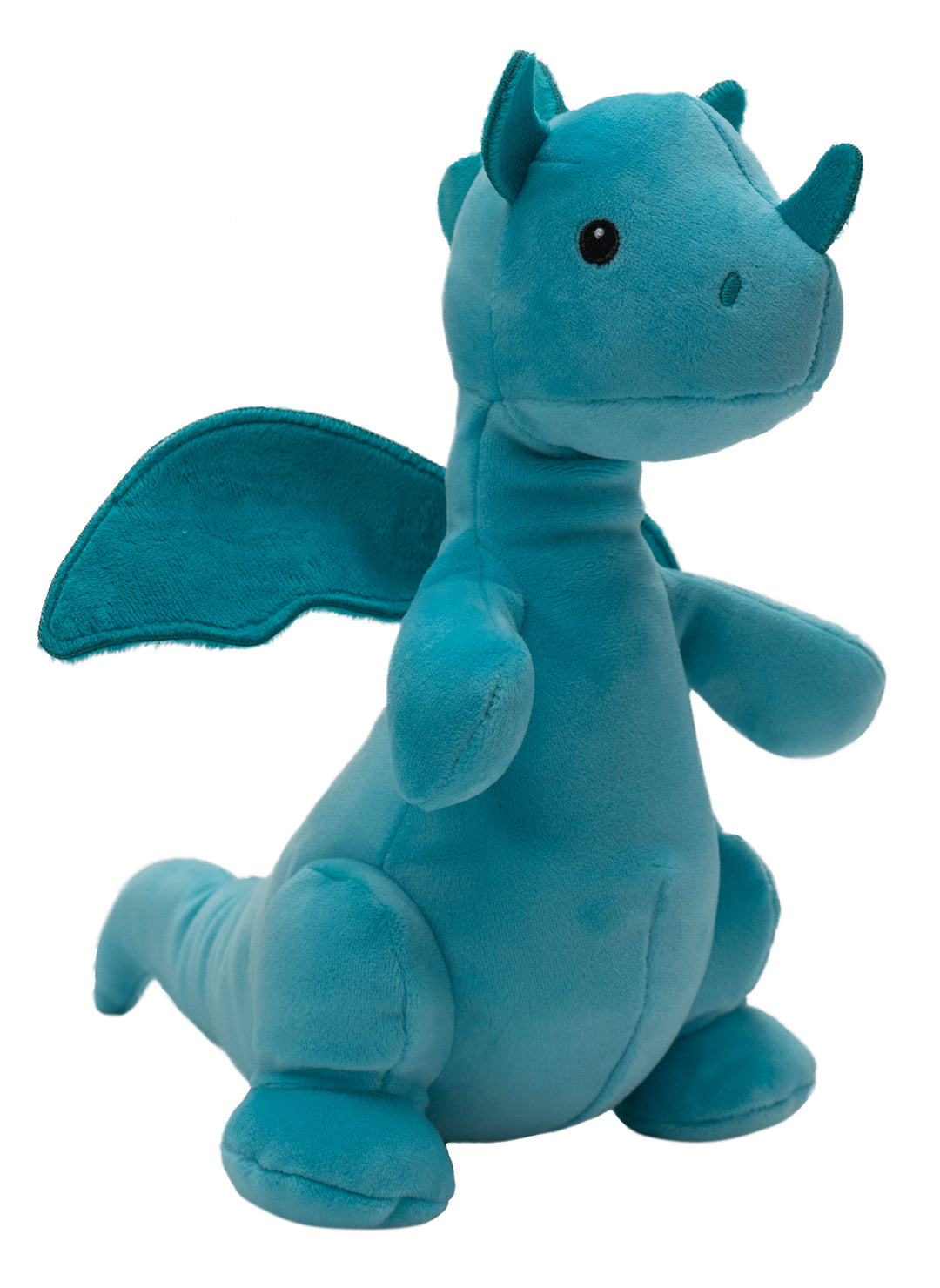 Turquoise soft plush dragon