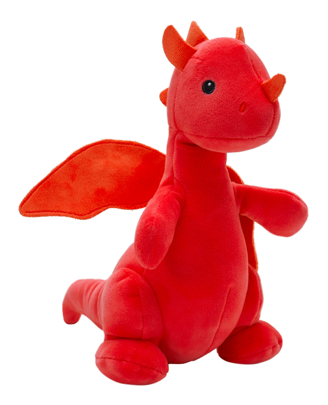 Red soft plush dragon