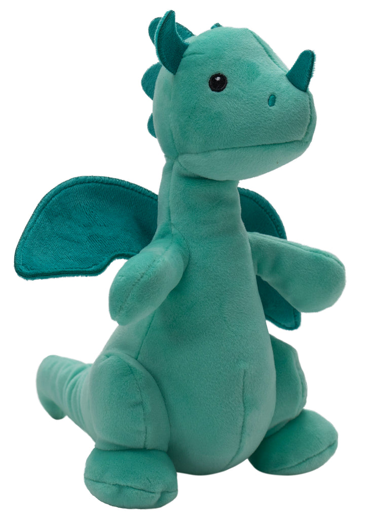 Blue-green soft plush dragon