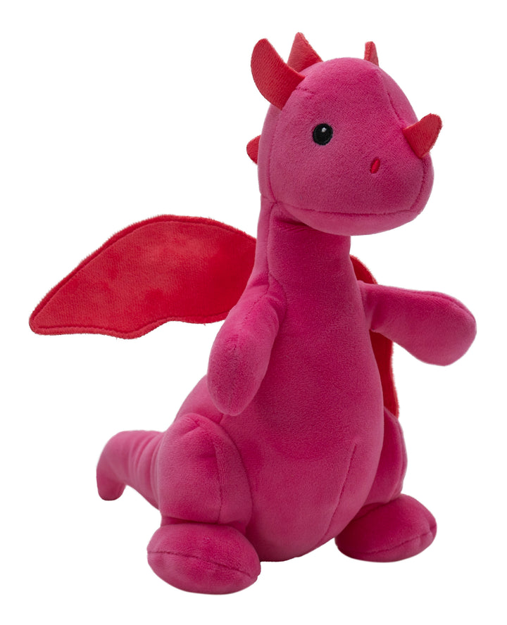 Pink soft plush dragon