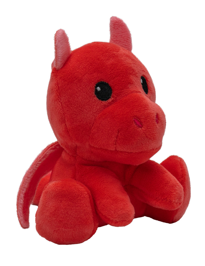 Red soft plush small baby dragon