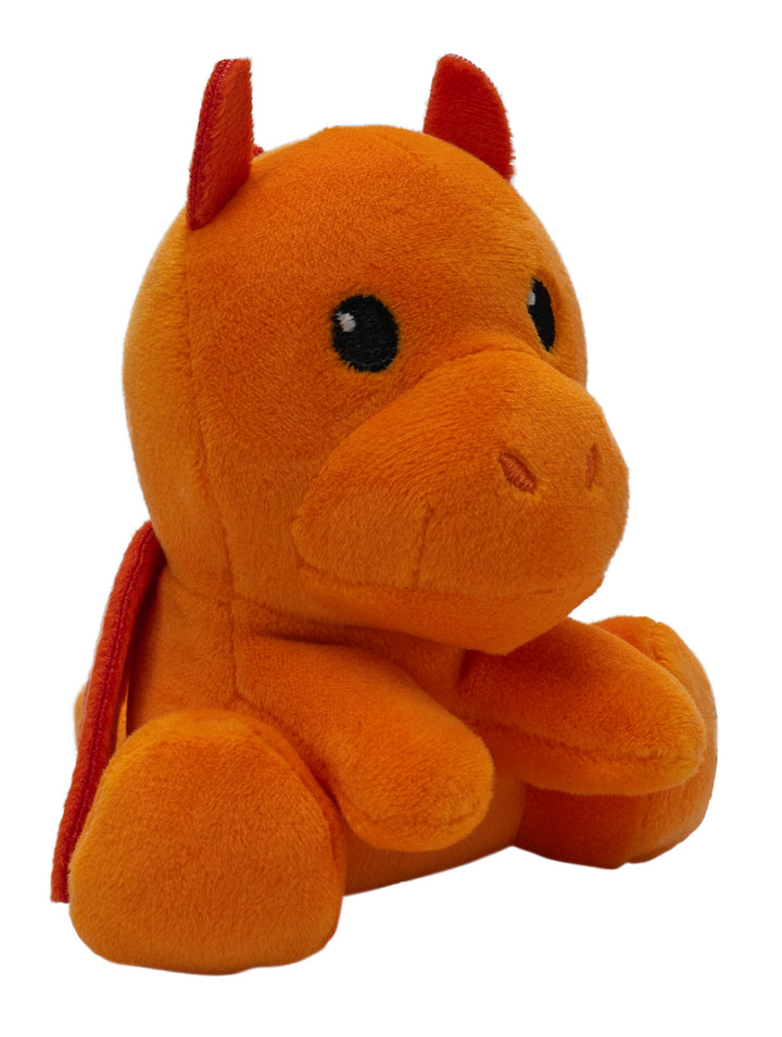 Orange soft plush small baby dragon