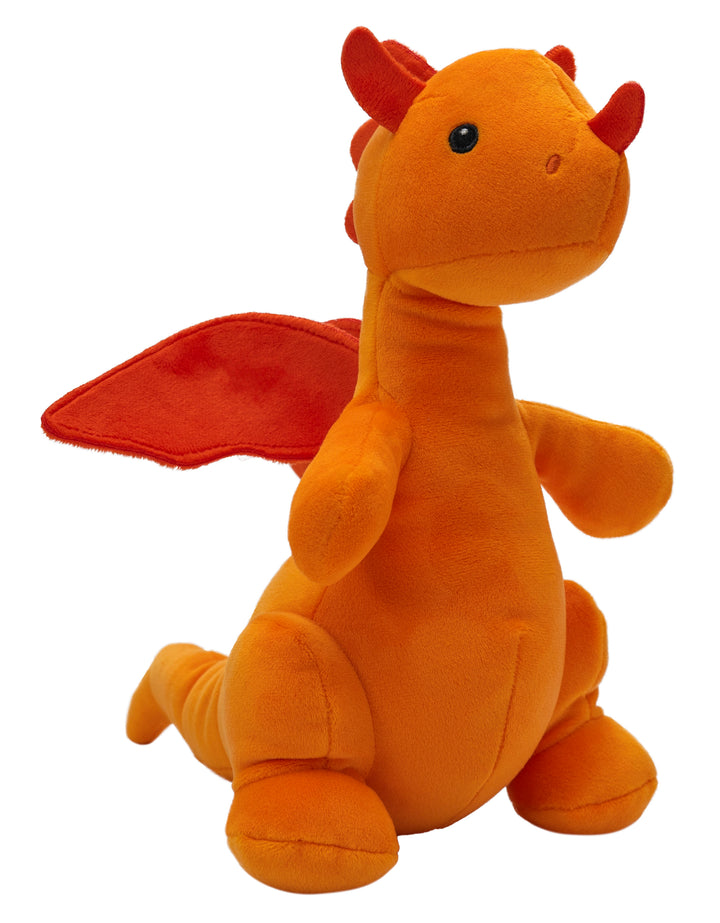 Orange soft plush dragon