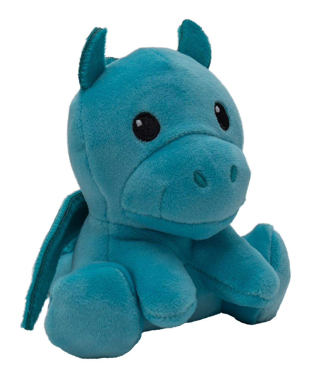 Turquoise soft plush small baby dragon