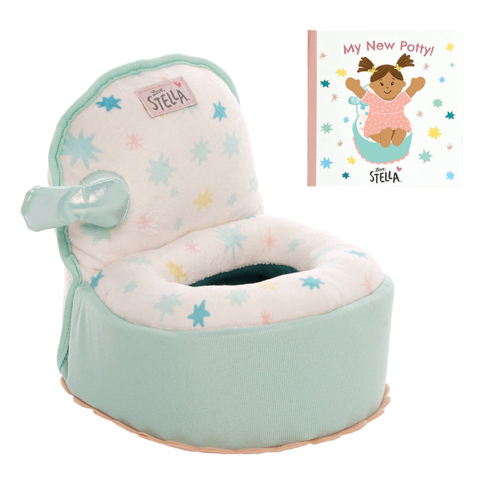 doll pretend potty and book set