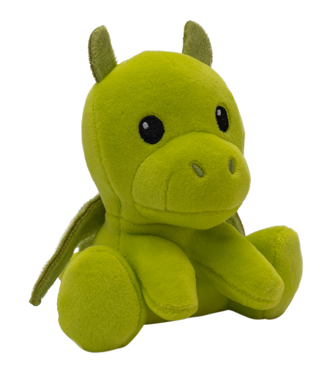 Lime green soft plush small baby dragon