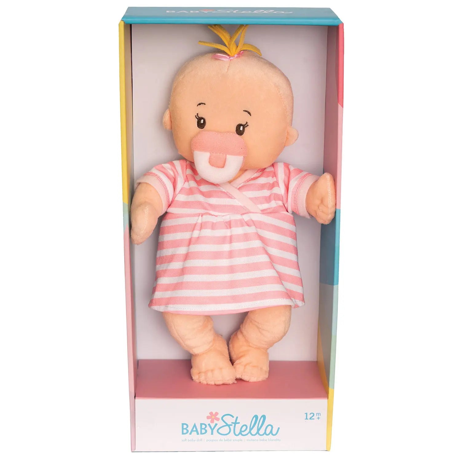 Baby Stella Peach Soft Nurturing First Baby Doll With Blonde Hair