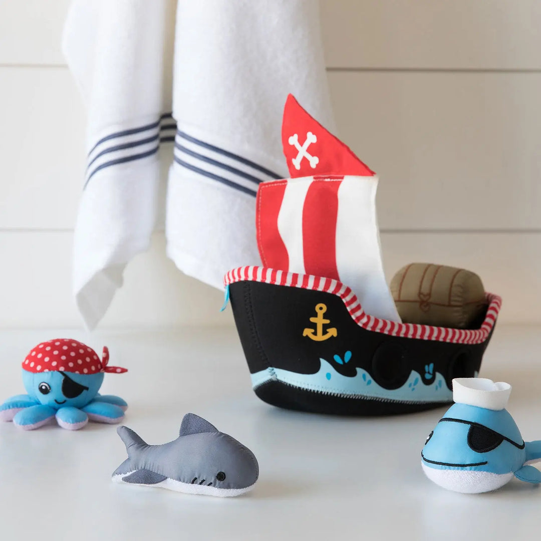 Manhattan Toy Pirate Ship Floating Fill N Spill Bath Toy