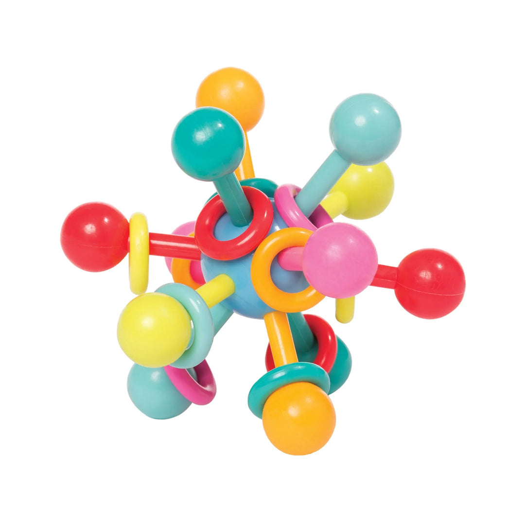 Atom Teether Toy, Infant Rattle Teether by Manhattan Toy
